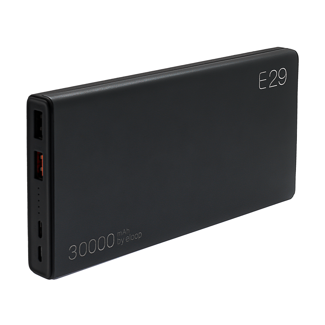 แบตเตอรี่สำรอง ORSEN BY ELOOP  E29 สีดำ ความจุ 30000MAH เทคโนโลยีชาร์จเร็ว QC3.0 PD 20W_0